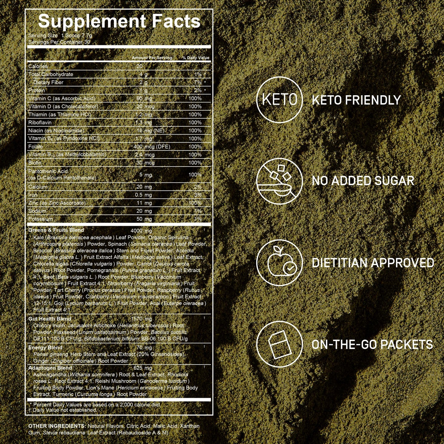 FACTOR FORM Daily Greens Superfood Powder 8.1 Ounce