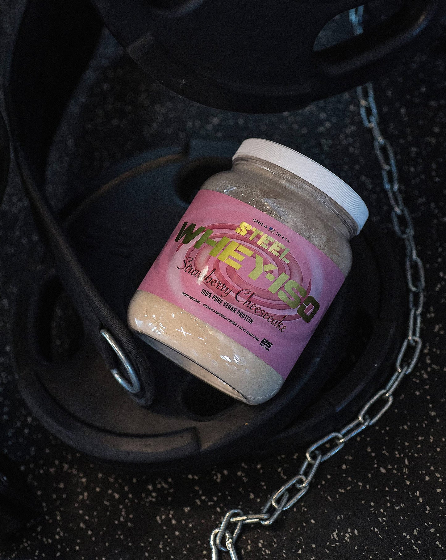 Steel Supplements Whey-ISO 100% Whey Isolate Protein Powder Strawberry Cheesecake (25 Servings)