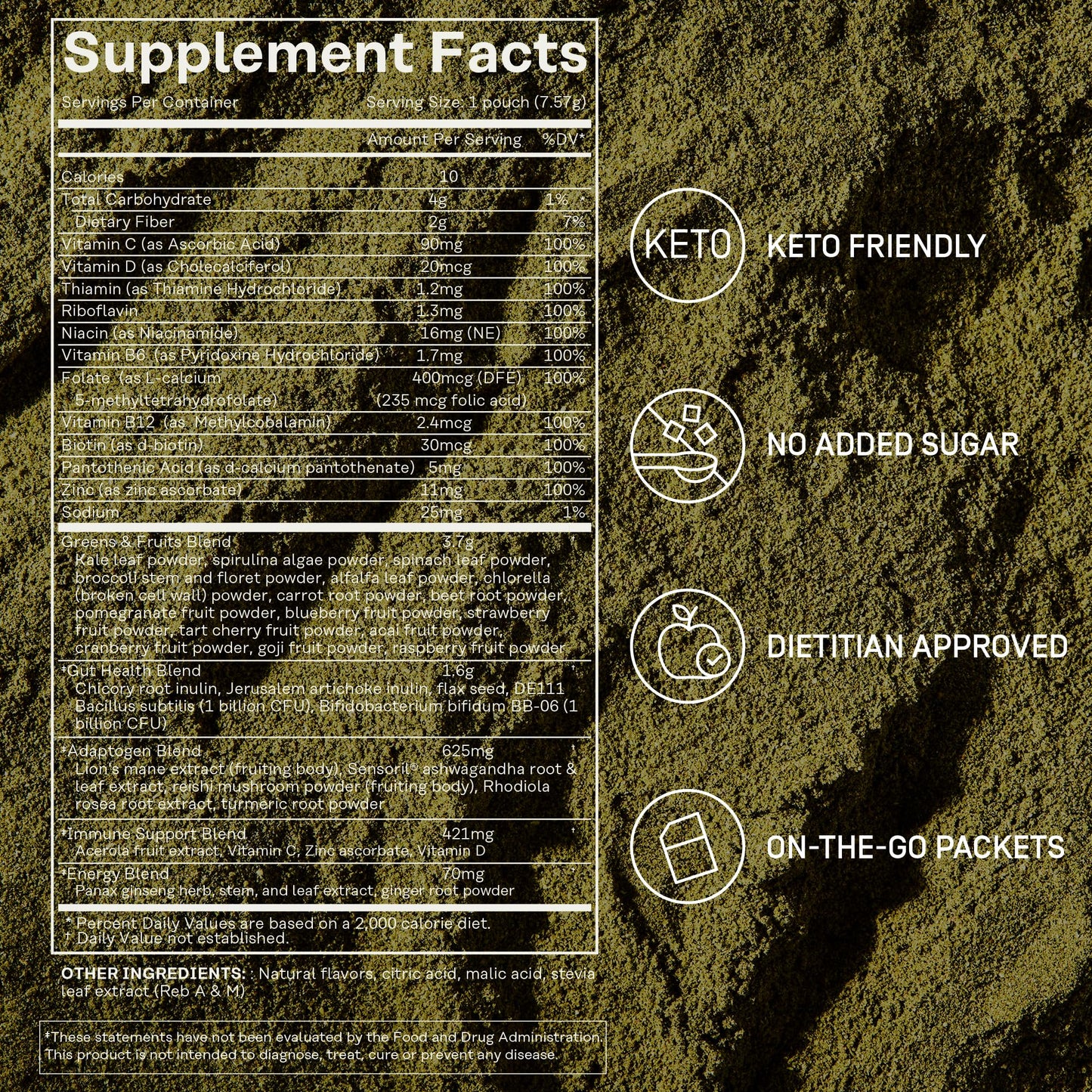 FACTOR FORM Daily Greens Superfood Powder, 30 Packets
