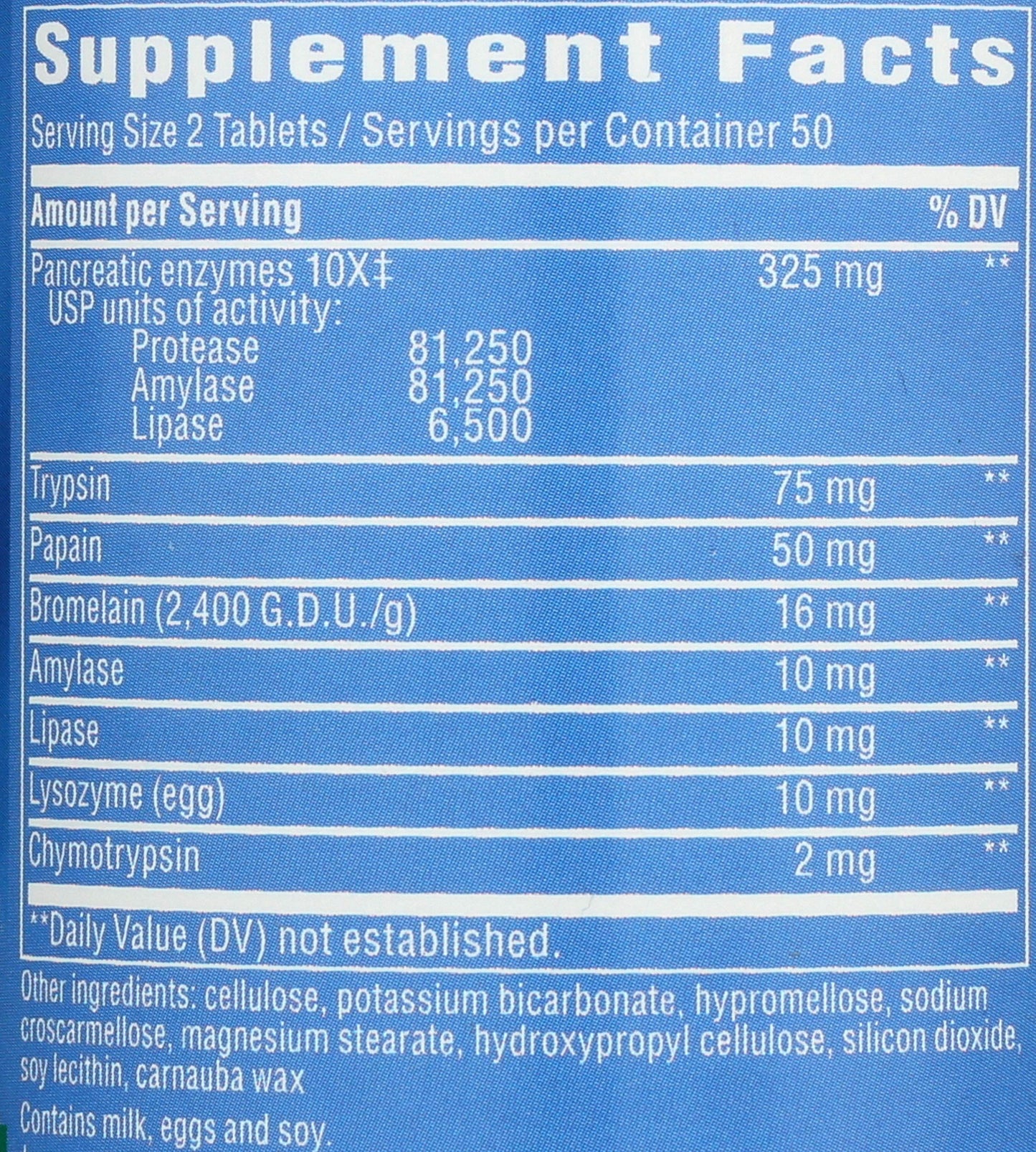 Nature's Way Mega-Zyme Pancreatic & Systemic Enzymes Tablets 100