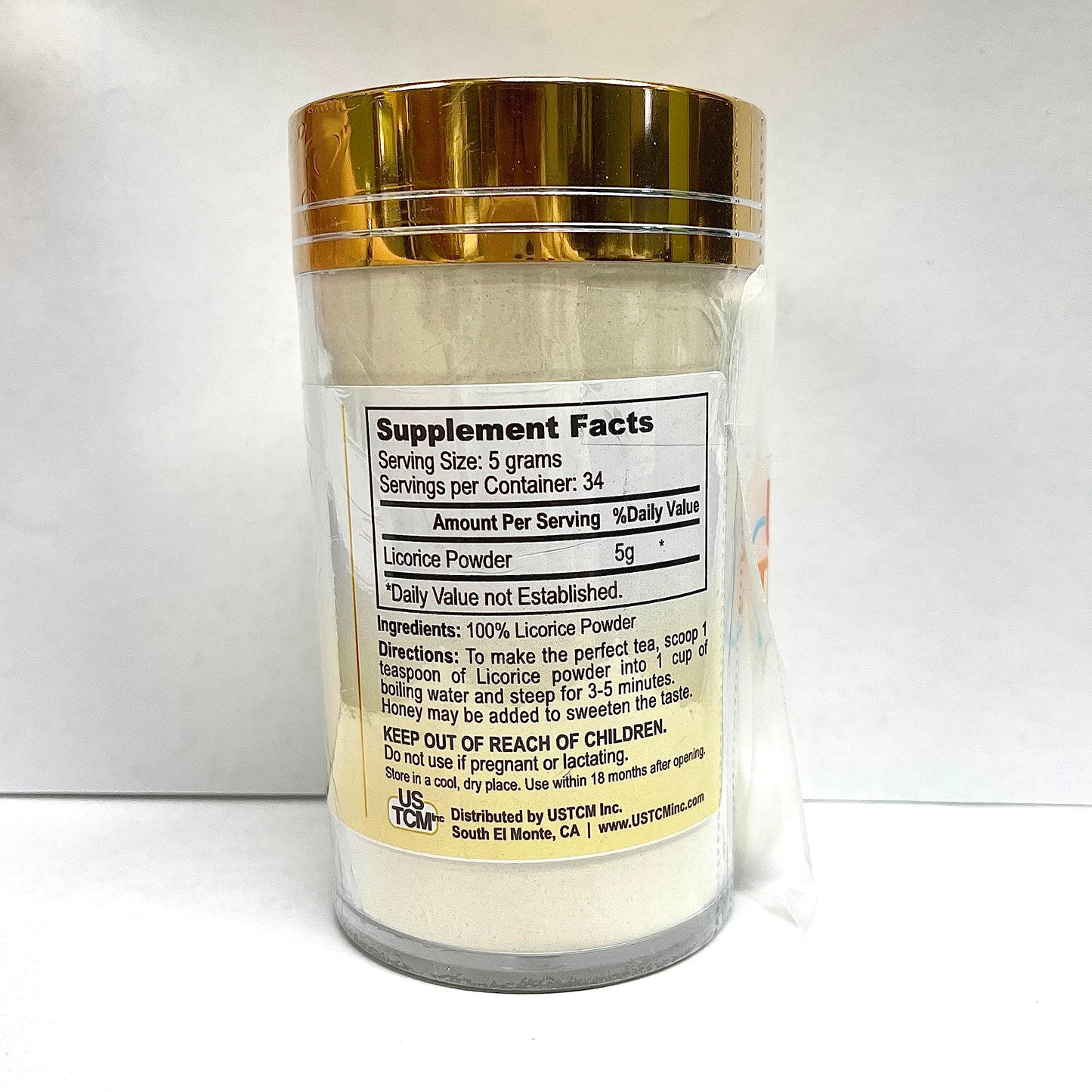 USTCM Licorice Glycyrrhiza Gan Cao Powder 1 Count