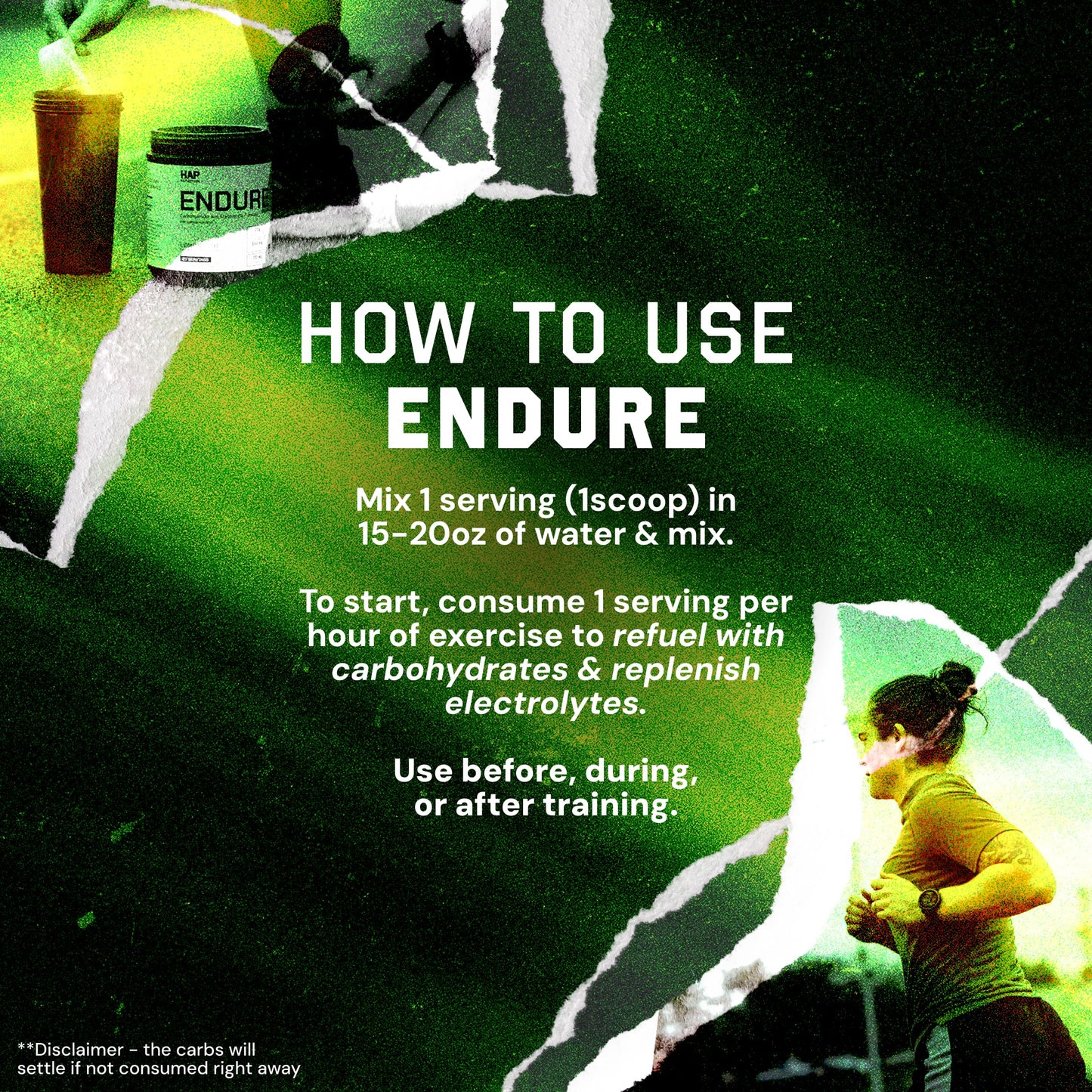 HAP Nutrition Endure Carbohydrate and Electrolyte Formula Powder 20.28