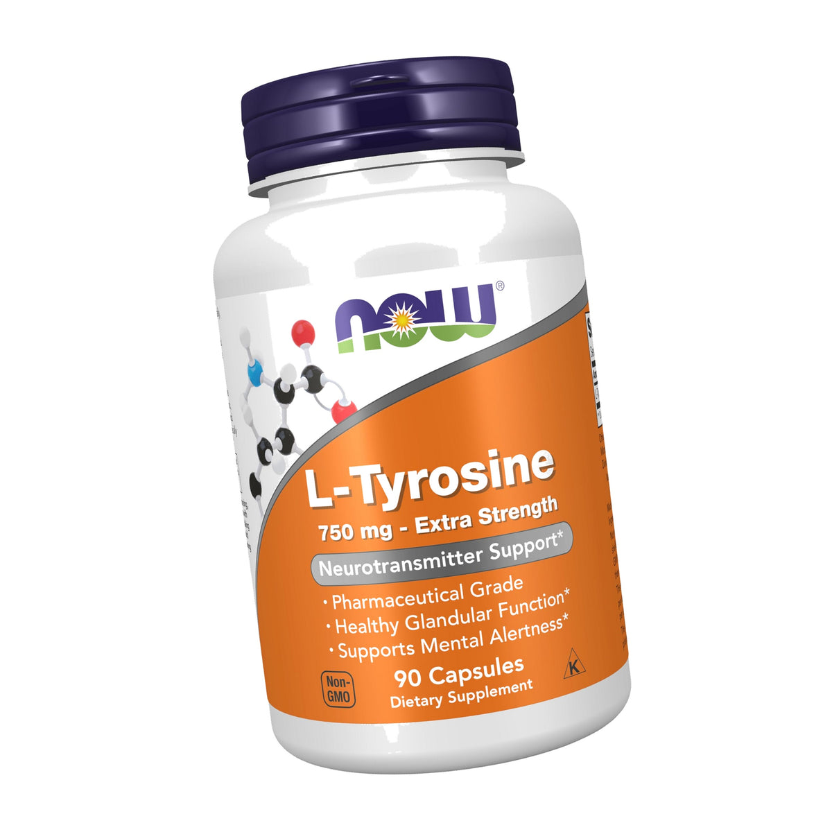 Now Supplements, L-Tyrosine 750 mg, Supports Mental Alertness*, 90 Veg Caps