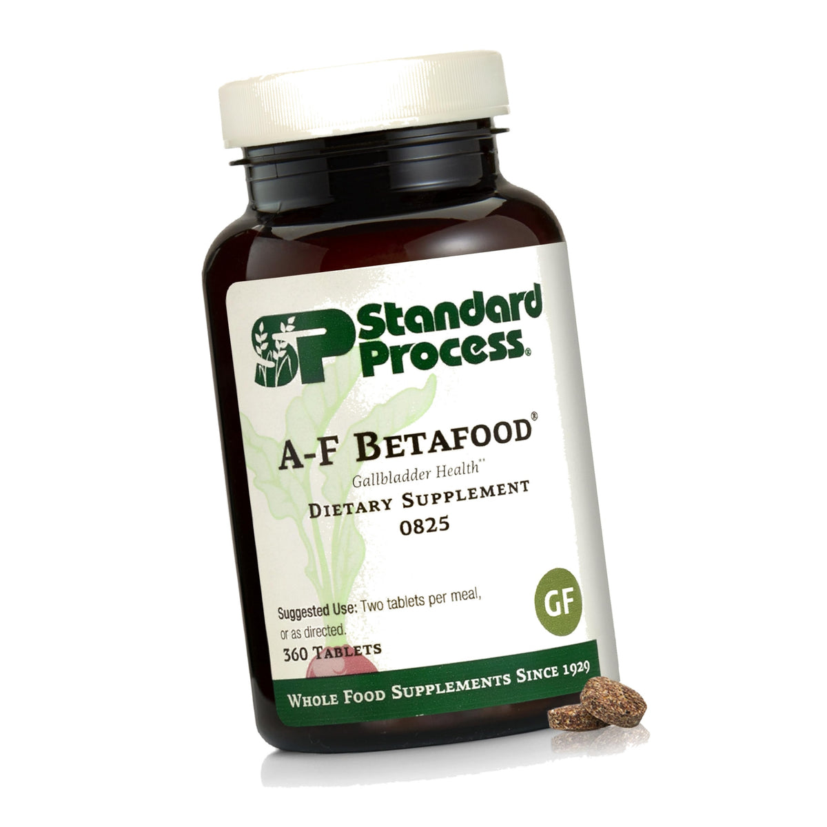 Standard Process A-F Betafood, Gallbladder Supplement, 360 Tablets