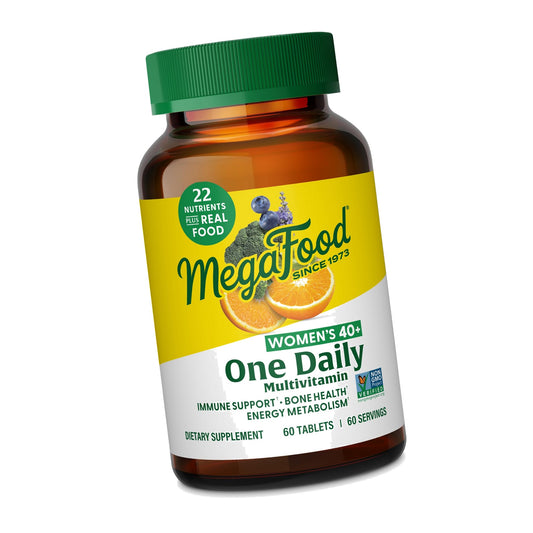 MegaFood One Daily Multivitamin for Women 40+ with 22 Nutrients, 60 Tablets