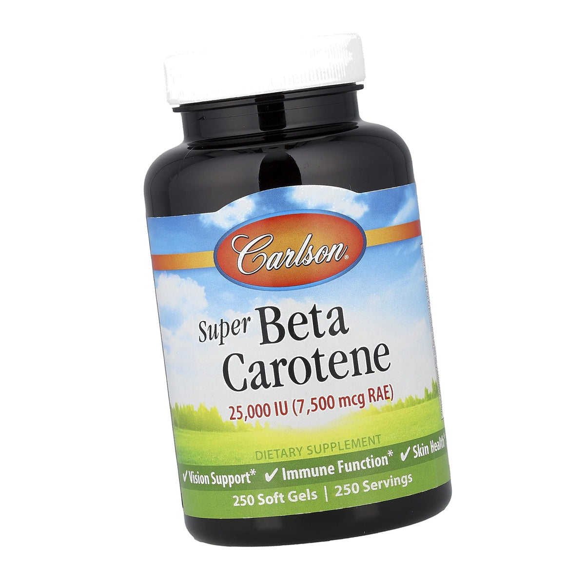Carlson Labs Super Beta-Carotene from Dunaliella Salina, 250 Softgels