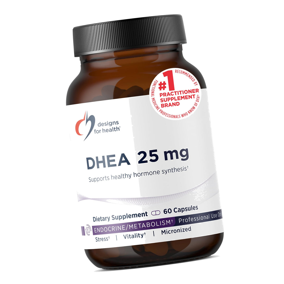 Designs for Health DHEA, DHEA Supplement for Men + Women, 60 Capsules