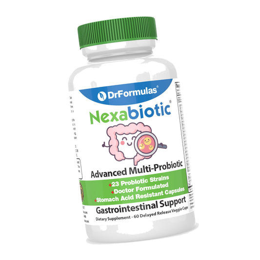DrFormulas' Best Probiotics for Women & Men | Nexabiotic Multi Probiotic with Saccharomyces Boulardi