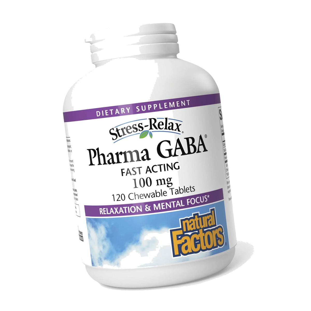 Natural Factors Pharma GABA, Dietary Supplement, 120 Chewable Tablets