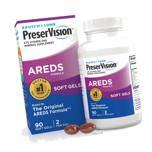 PreserVision AREDS Eye Vitamins Zinc & Vitamin C Supplement 90 Softgels