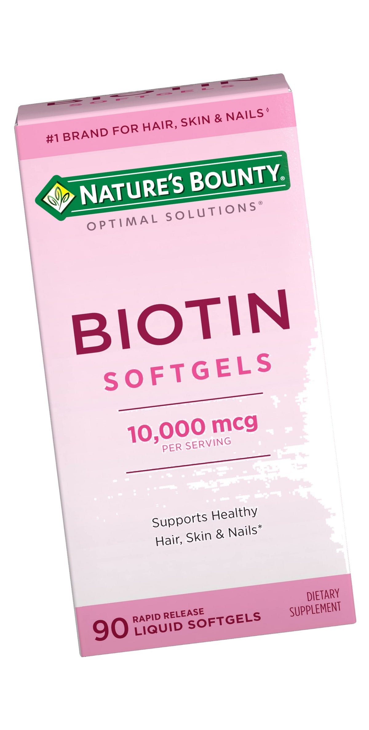 Nature's Bounty Biotin 10000mcg Supplement, 90 Rapid Release Softgels