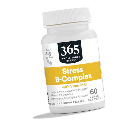 365 by Whole Foods Market, Stress B-Complex with Vitamin C, Energy & Nervous System Support, Vegan, 60 Capsules