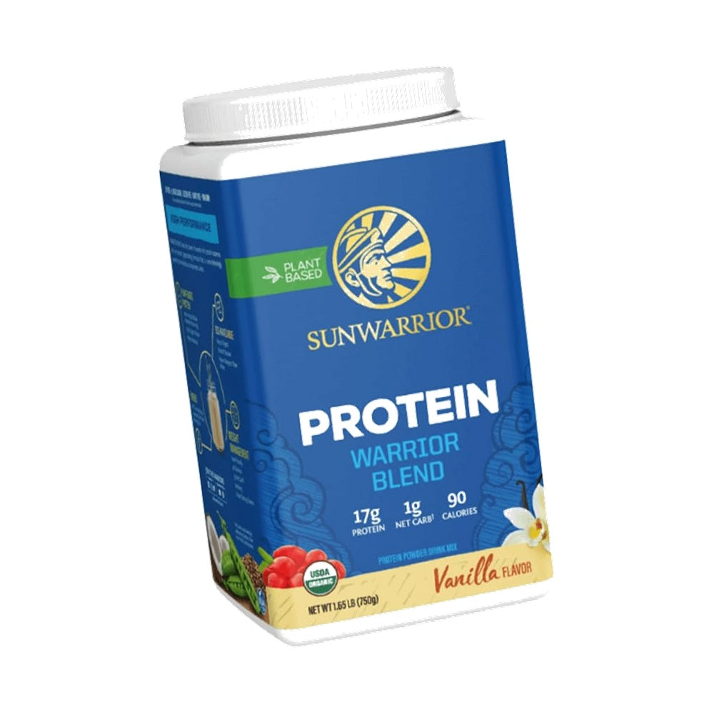 Sunwarrior Warrior Blend - Organic Vegan Plant Protein Powder with BCAAs and Pea Protein - Dairy free, Gluten Free, Soy Free, Non- GMO, Plant based protein powder, Sugar free and Keto Friendly