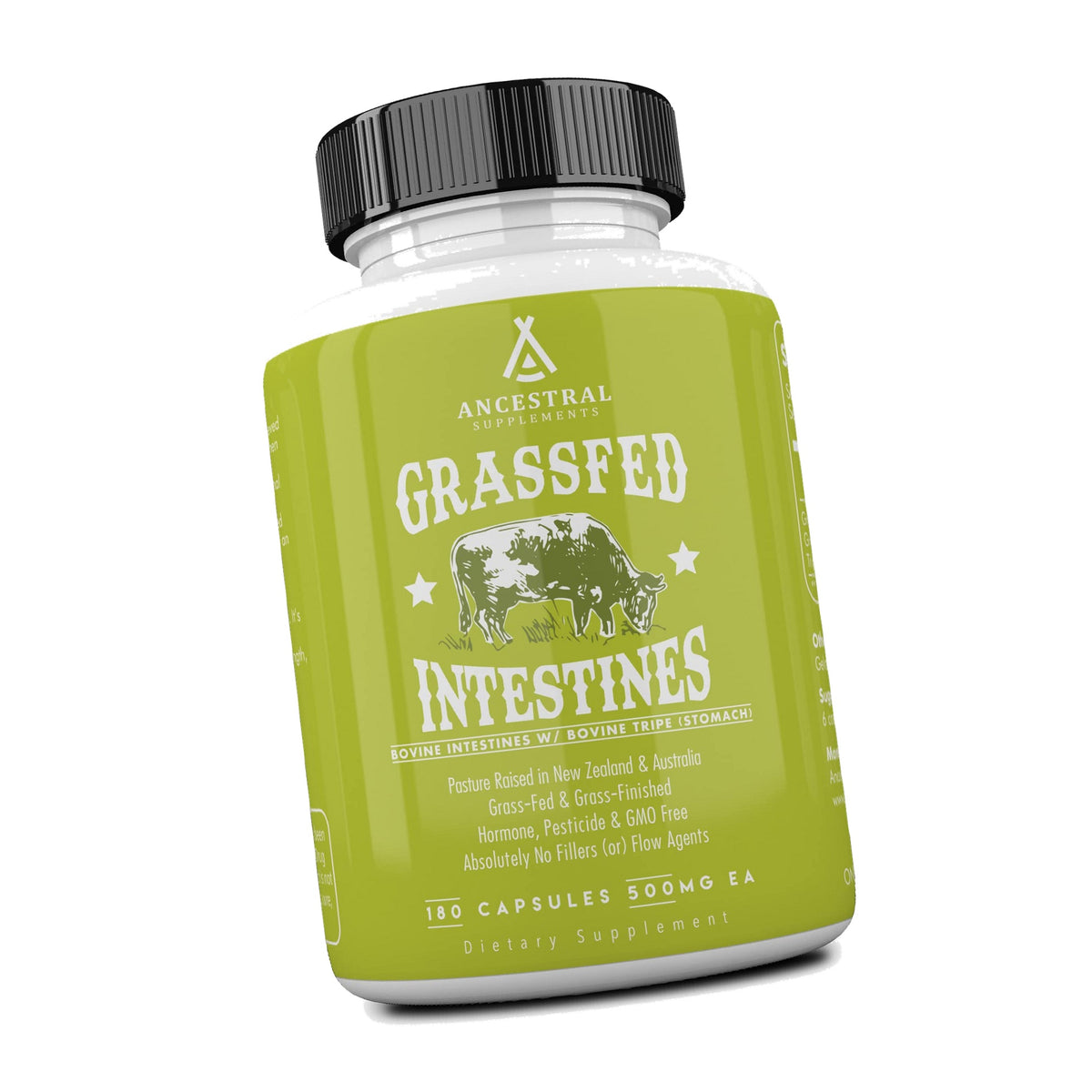 Ancestral Supplements Beef Intestines Capsules, Digestion Support, 180 ct