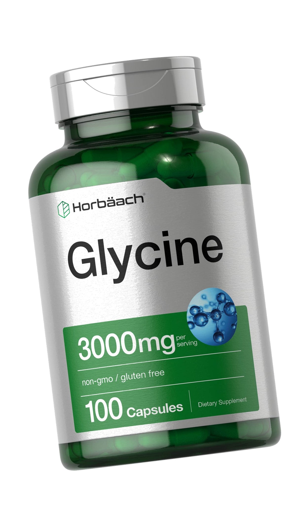 Horbäach Glycine 3000mg Supplement | 100 Powder Capsules