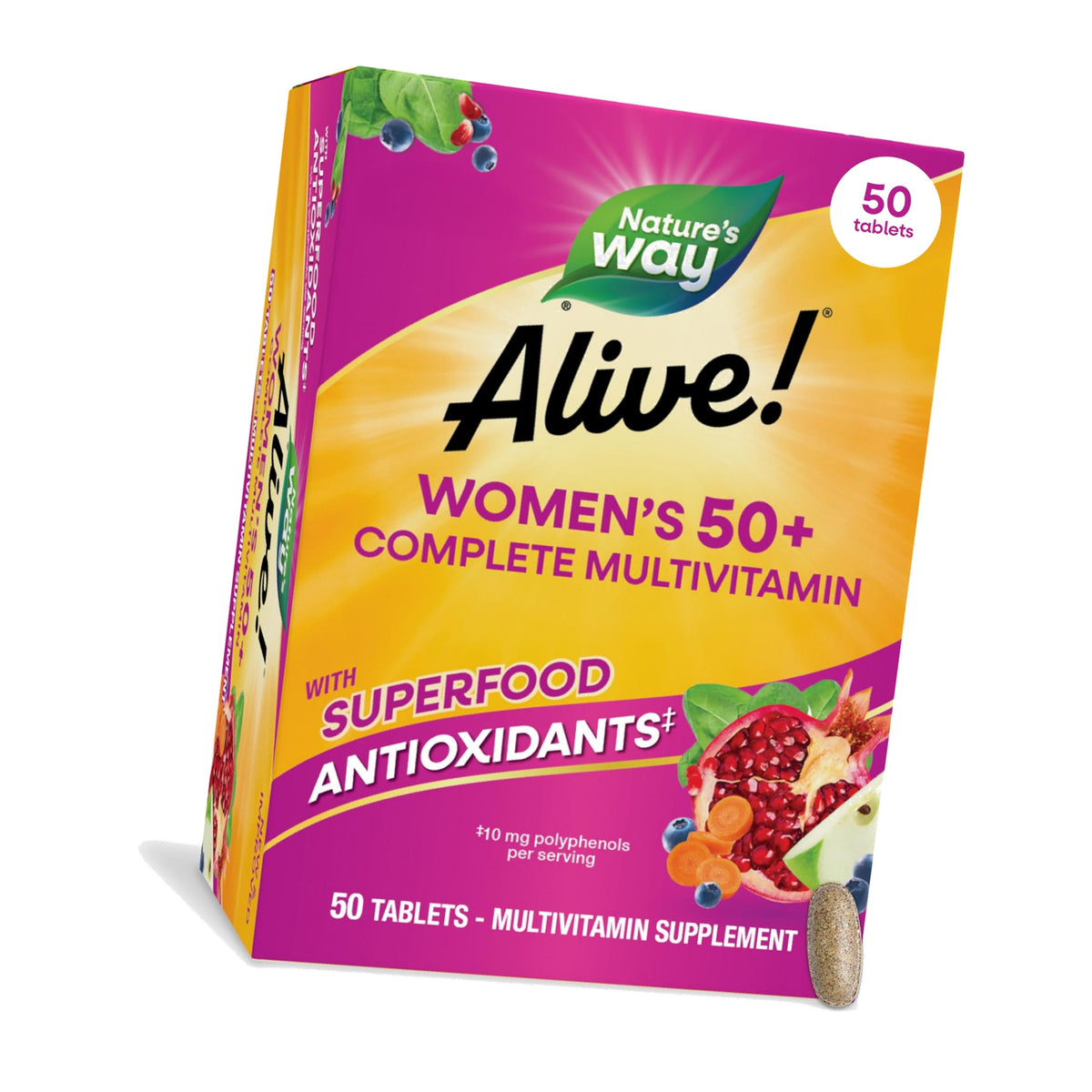 Nature's Way Alive! Women’s 50 Plus Complete Multivitamin Tablets, 50 ct