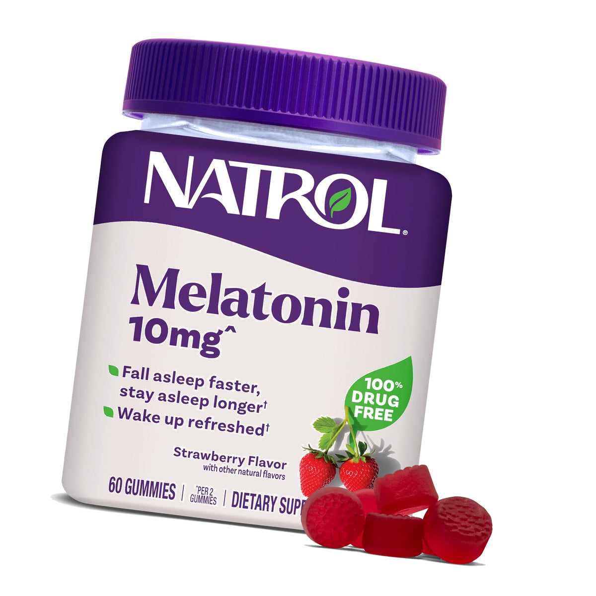 Natrol Melatonin 10 mg Gummies, Sleep Support for Adults, 60 Gummies