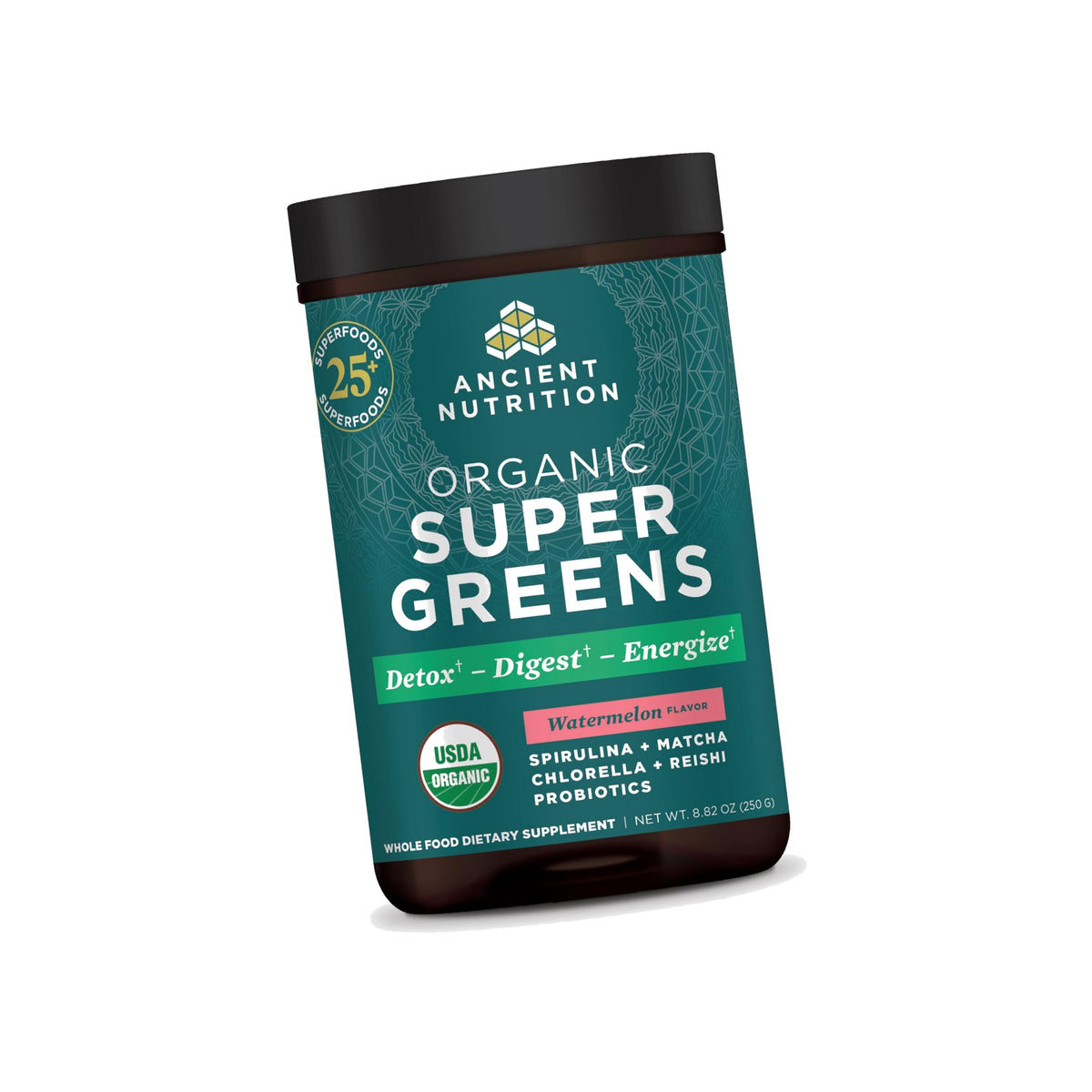 Ancient Nutrition Organic Super Greens Powder, Probiotics, Watermelon