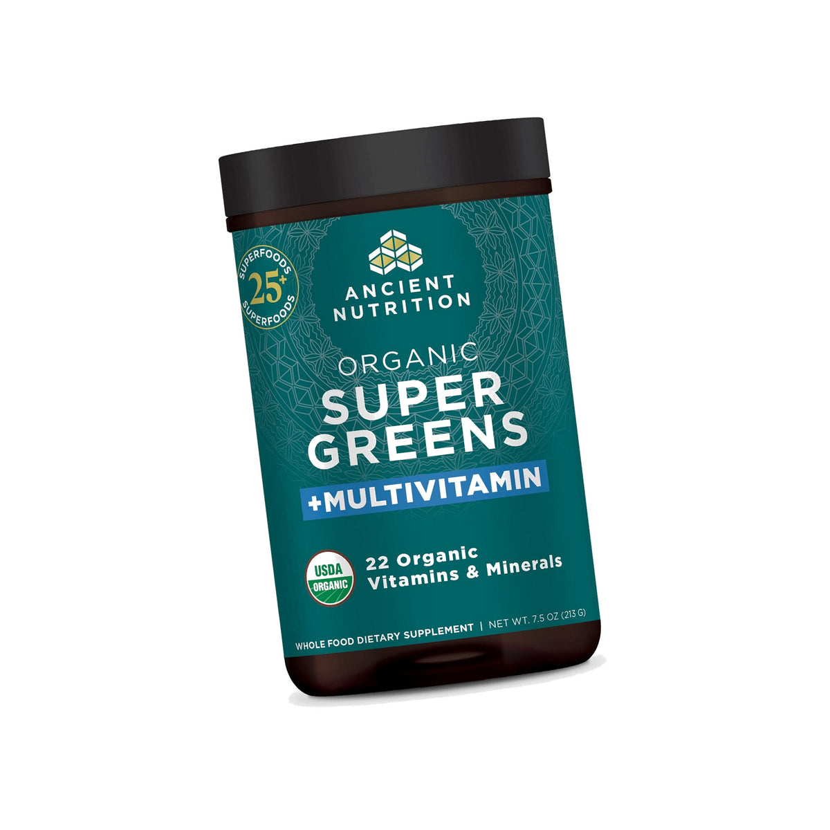 Ancient Nutrition Organic SuperGreens and Multivitamin Powder with Probiotics, Made from Real Fruits