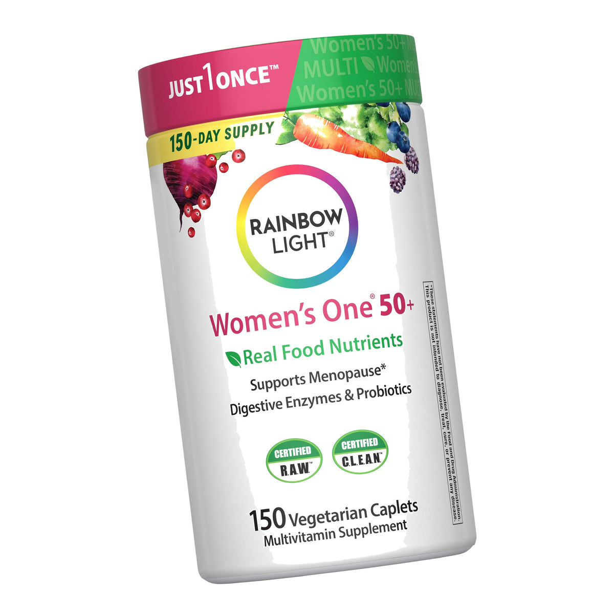 Rainbow Light Womens One + Multivitamin 50 Plus | 150 Caplets