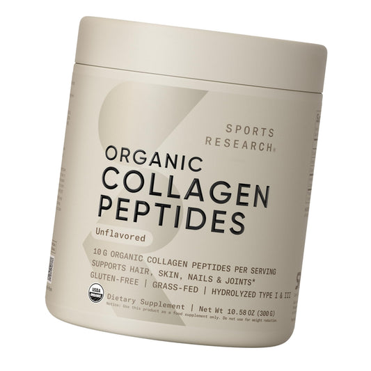 Sports Research® Organic Collagen Peptides Powder, 10.58oz (Unflavored)
