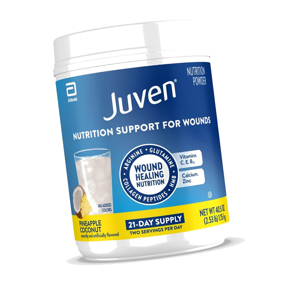 Juven Nutrition Support for Wound Healing, Pineapple Coconut, 42 Serving Tub (Pack of 1)