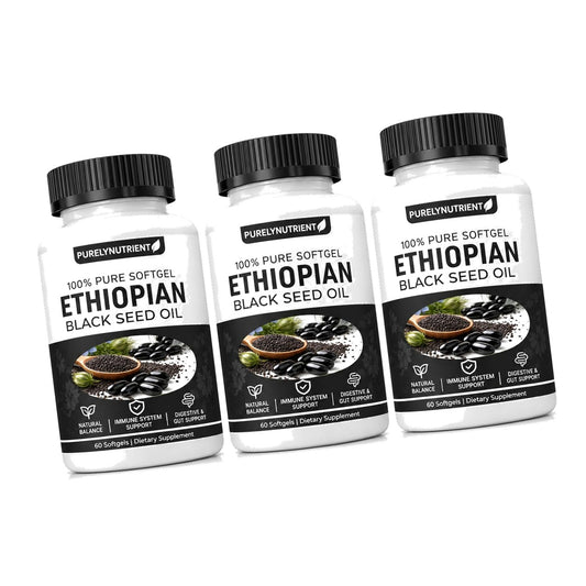 TUVAAZ Ethiopian Black Seed Oil Capsules with 4.64% Thymoquinone, Immune Support & Digestion & Energy Booster, Gluten-Free, 180 Count Softgels