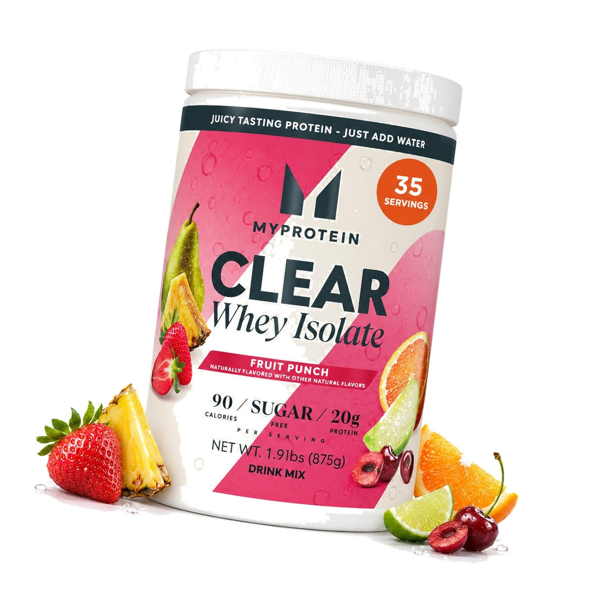 Myprotein Clear Whey Isolate Powder, Fruit Punch, 20g Protein, 35 Servings