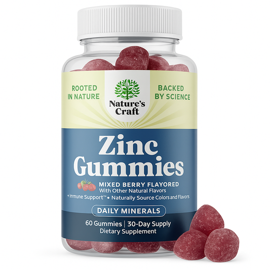 Nature's Craft Zinc Gummies - Mixed Berry, 60 Count (Gummy)