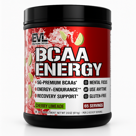EVL Nutrition BCAA Energy Powder, 65 Servings, Cherry Limeade