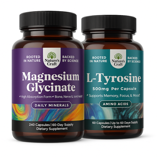 Nature's Craft Magnesium Glycinate & L Tyrosine Capsules, 300 Count
