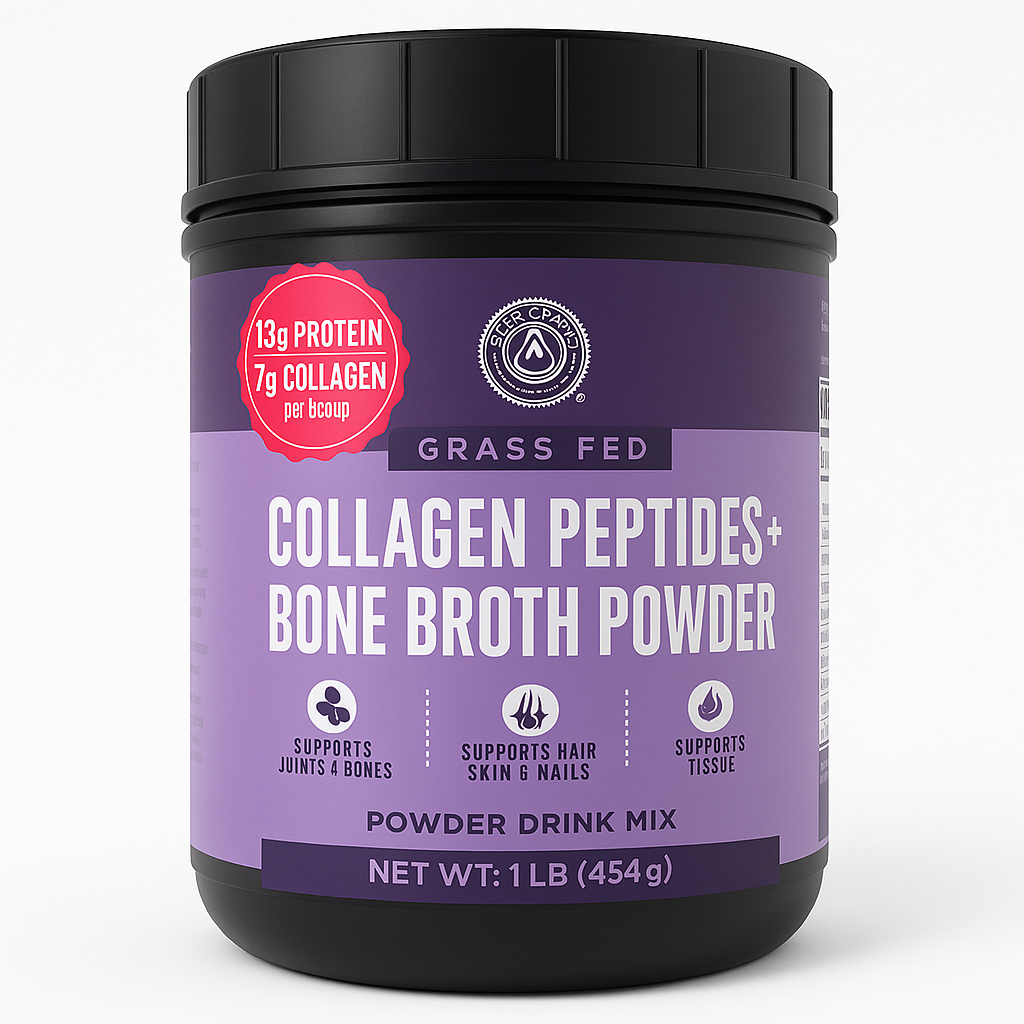 Left Coast Performance Bone Broth Powder with Collagen Peptides, 1 lb