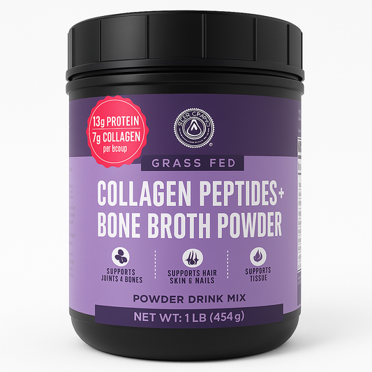 Left Coast Performance Bone Broth Powder with Collagen Peptides, 1 lb