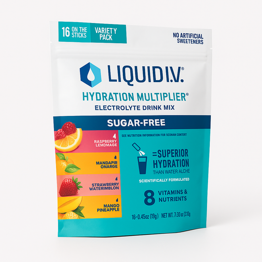 Liquid I.V. Sugar Free Electrolyte Powder, Variety Pack 16 Count