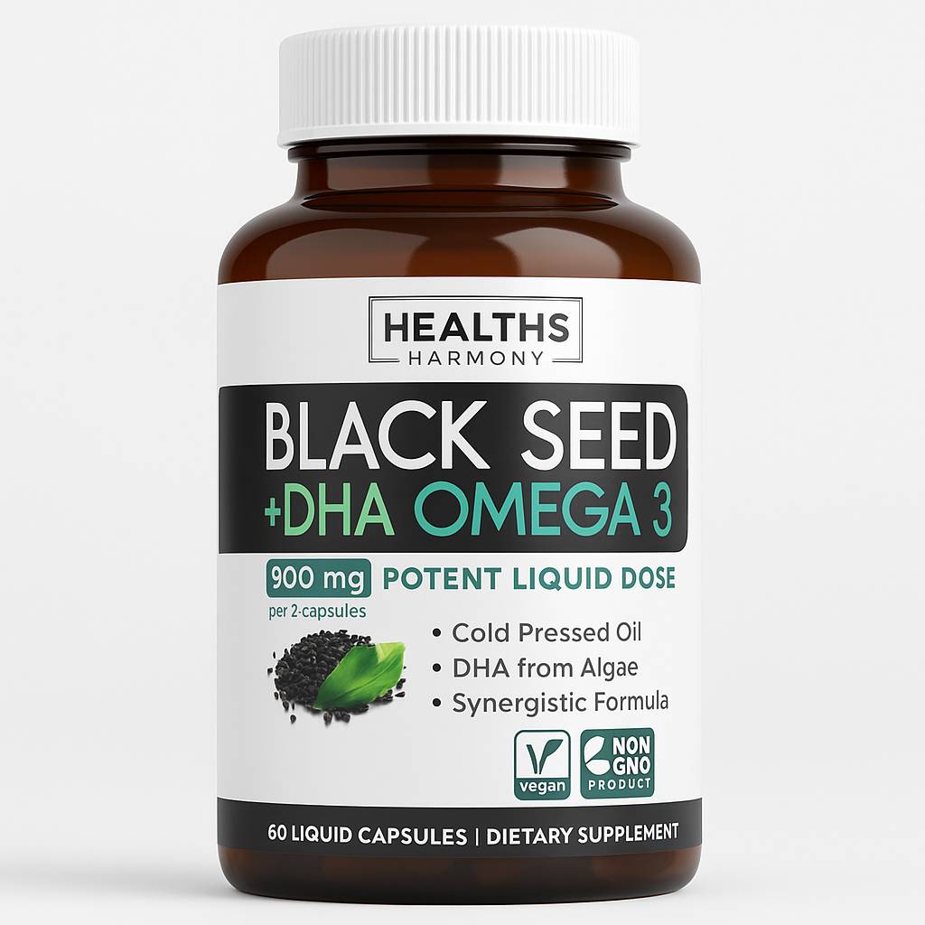 Healths Harmony Cold-Pressed Black Seed Oil Capsules - 30 Count