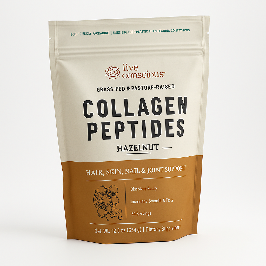 Live Conscious Collagen Peptides Powder Hazelnut, 2-Pack, 12.04oz