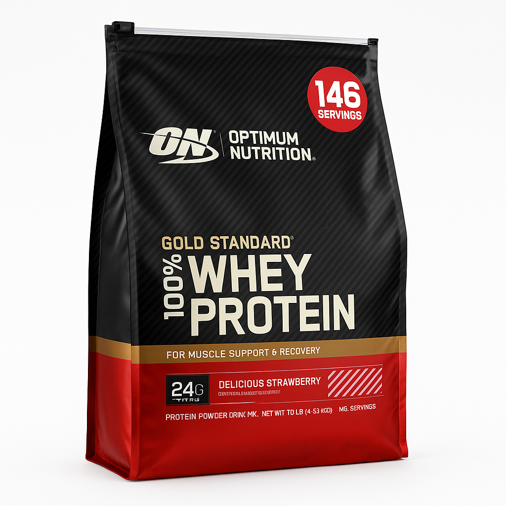 Optimum Nutrition Gold Standard Whey Protein Powder - 10 lb (1 Pack)