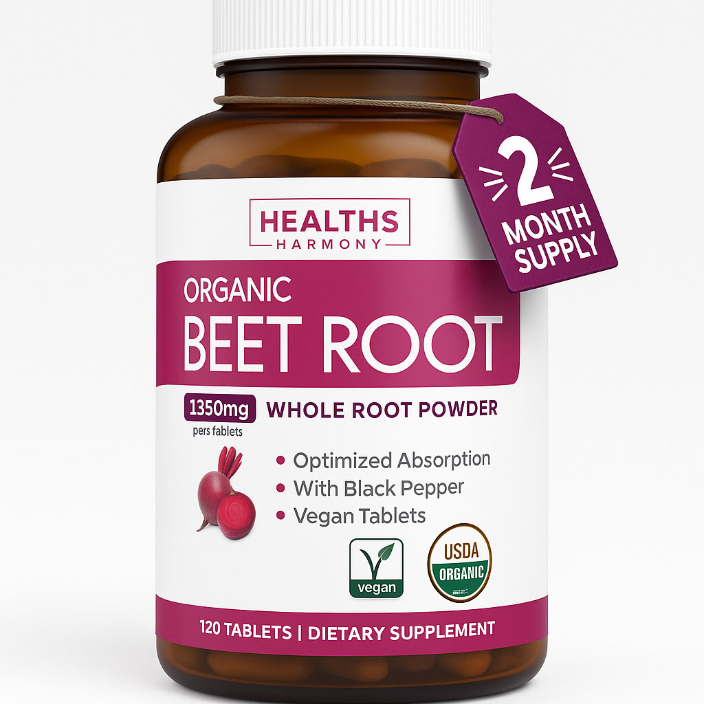 Healths Harmony Beet Root Powder Tablets 120 Count