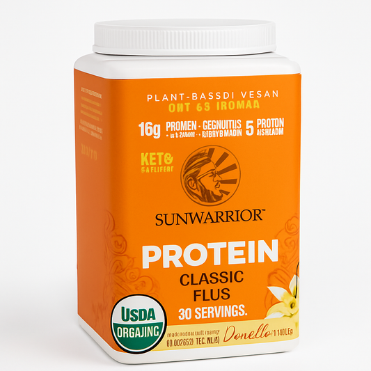 Sunwarrior Clean Vegan Protein Powder Vanilla 1.65 lb (1 Pack)