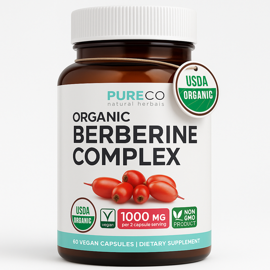 Pure Co Berberine Supplement Capsules - 60 Count