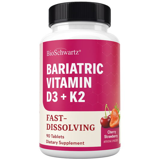 BioSchwartz Bariatric D3 K2 Dissolvable Tablets - 90 Count