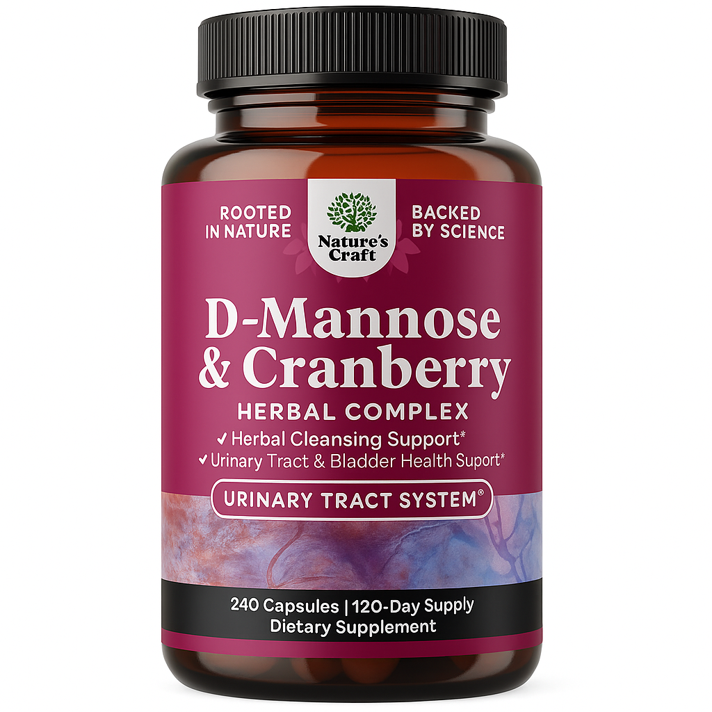 Nature's Craft D Mannose with Cranberry Supplement Capsule - 240 Count