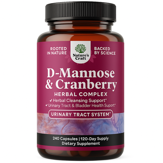 Nature's Craft D Mannose with Cranberry Supplement Capsule - 240 Count