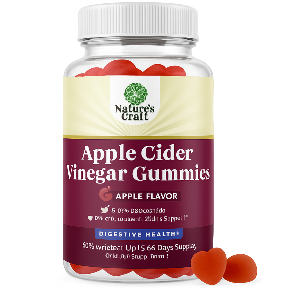 Nature's Craft Apple Cider Vinegar Gummies - 60 Count