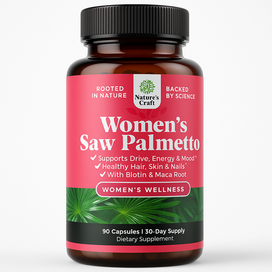 Nature's Craft Saw Palmetto for Women Hair Support Capsules 90 Count