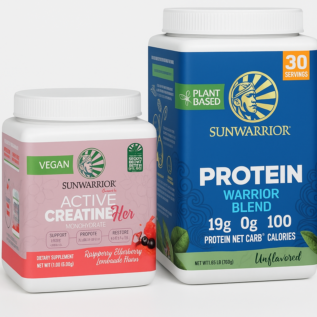 Sunwarrior Creatine Monohydrate & Vegan Protein Bundle (50 & 30)