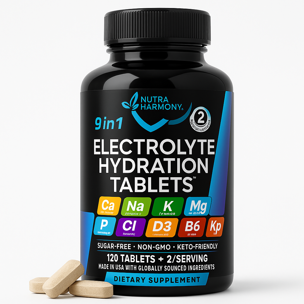 NUTRAHARMONY Electrolyte Tablets with Mg, Na, K, Cl - 120 Tabs