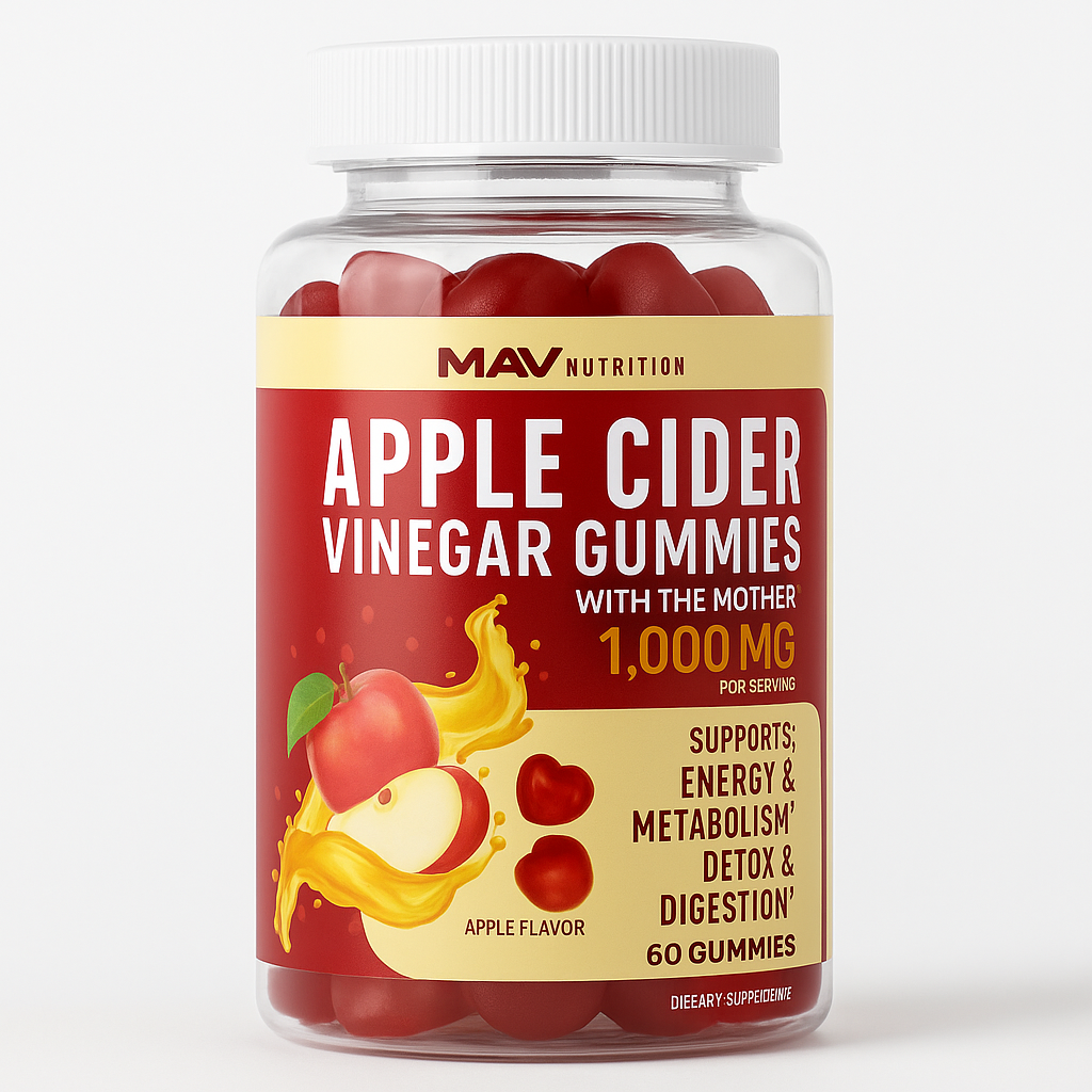 MAV Nutrition Organic Apple Cider Vinegar Gummies 60 Count