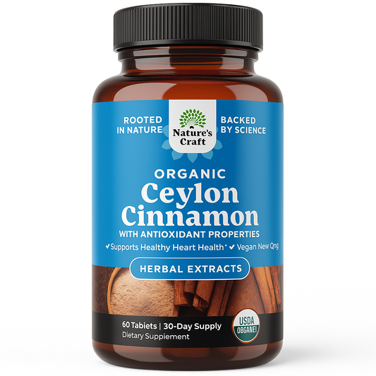 Nature's Craft Ceylon Cinnamon Tablets 60 Count