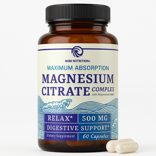 Nobi Nutrition Magnesium Citrate Complex 500 MG Capsule 60 Count